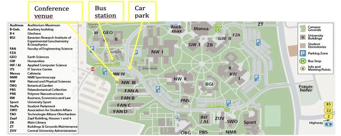 campus map of University Bayreuth