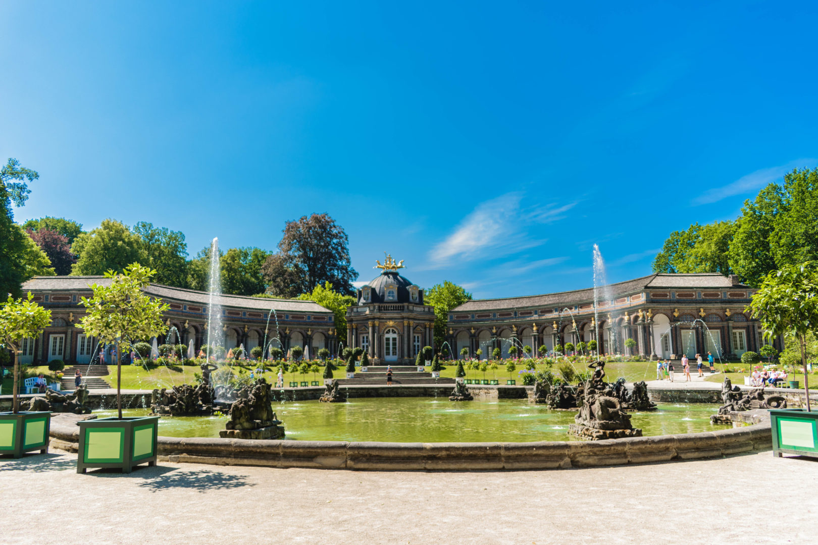 Hermitage Bayreuth with fountains